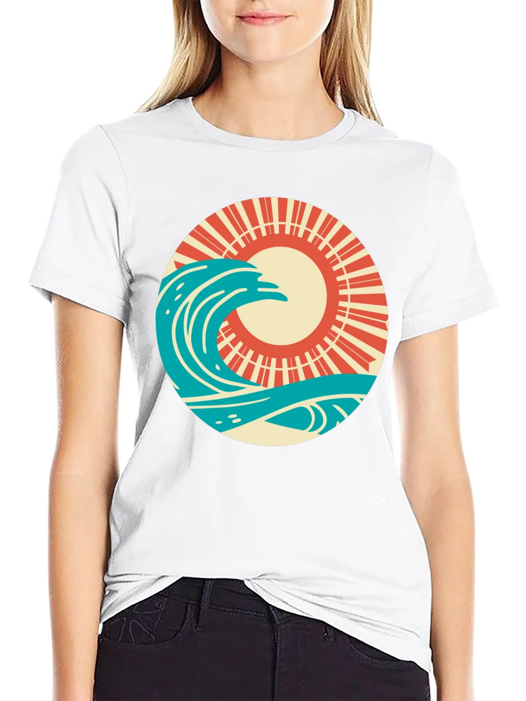 Retro Wave and Sun Graphic T-Shirt product image 8