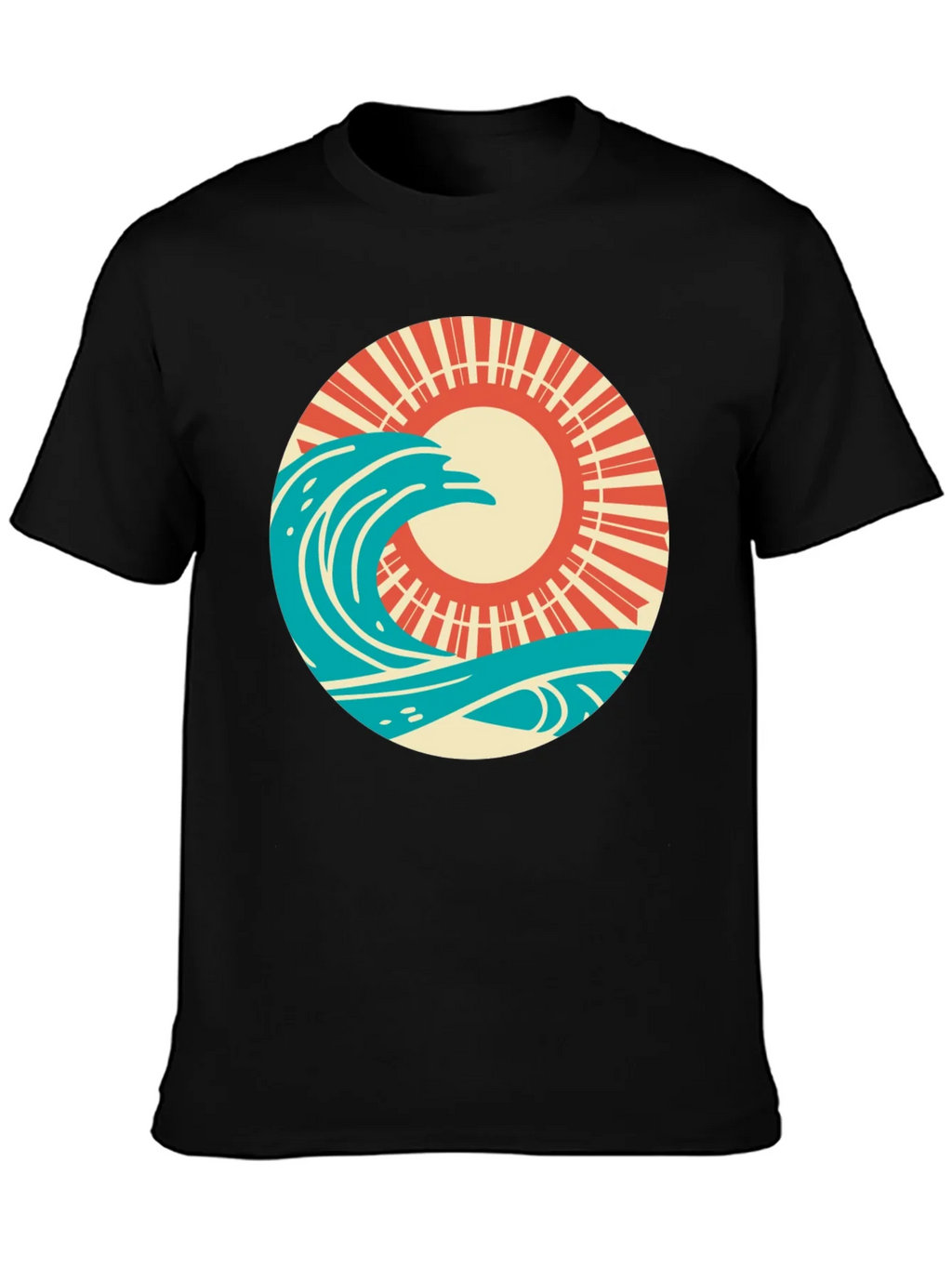 Retro Wave and Sun Graphic T-Shirt product image 3