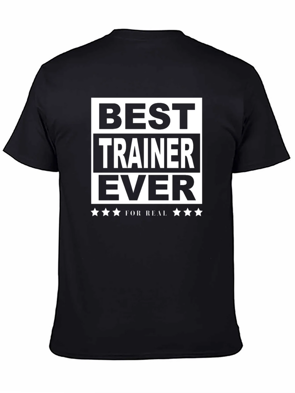 Best Trainer Ever T-Shirt - Black Cotton Tee product image 4