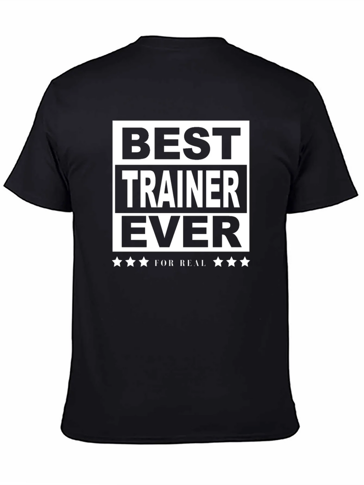 Best Trainer Ever T-Shirt - Black Cotton Tee product image 4