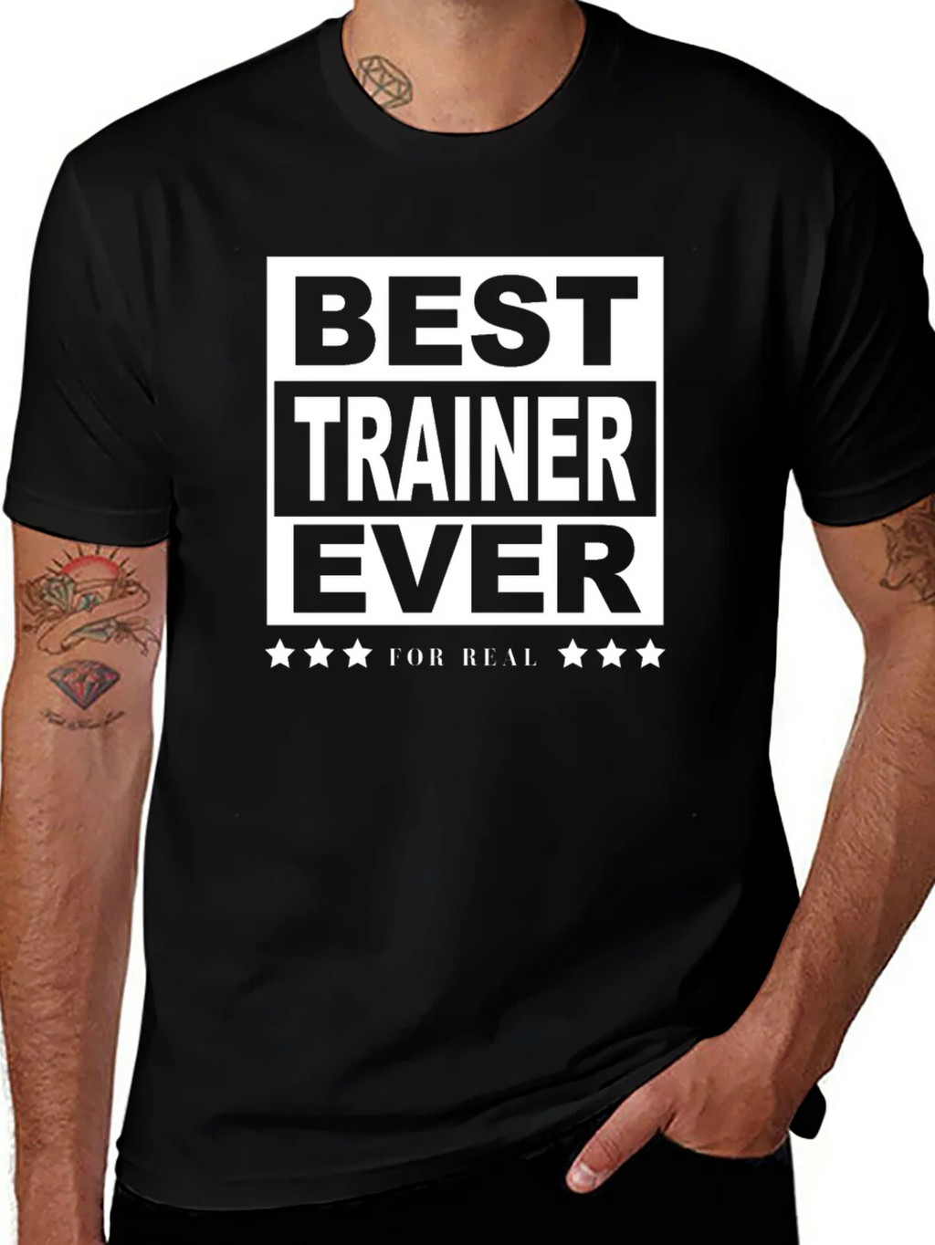 Best Trainer Ever T-Shirt - Black Cotton Tee product image 1