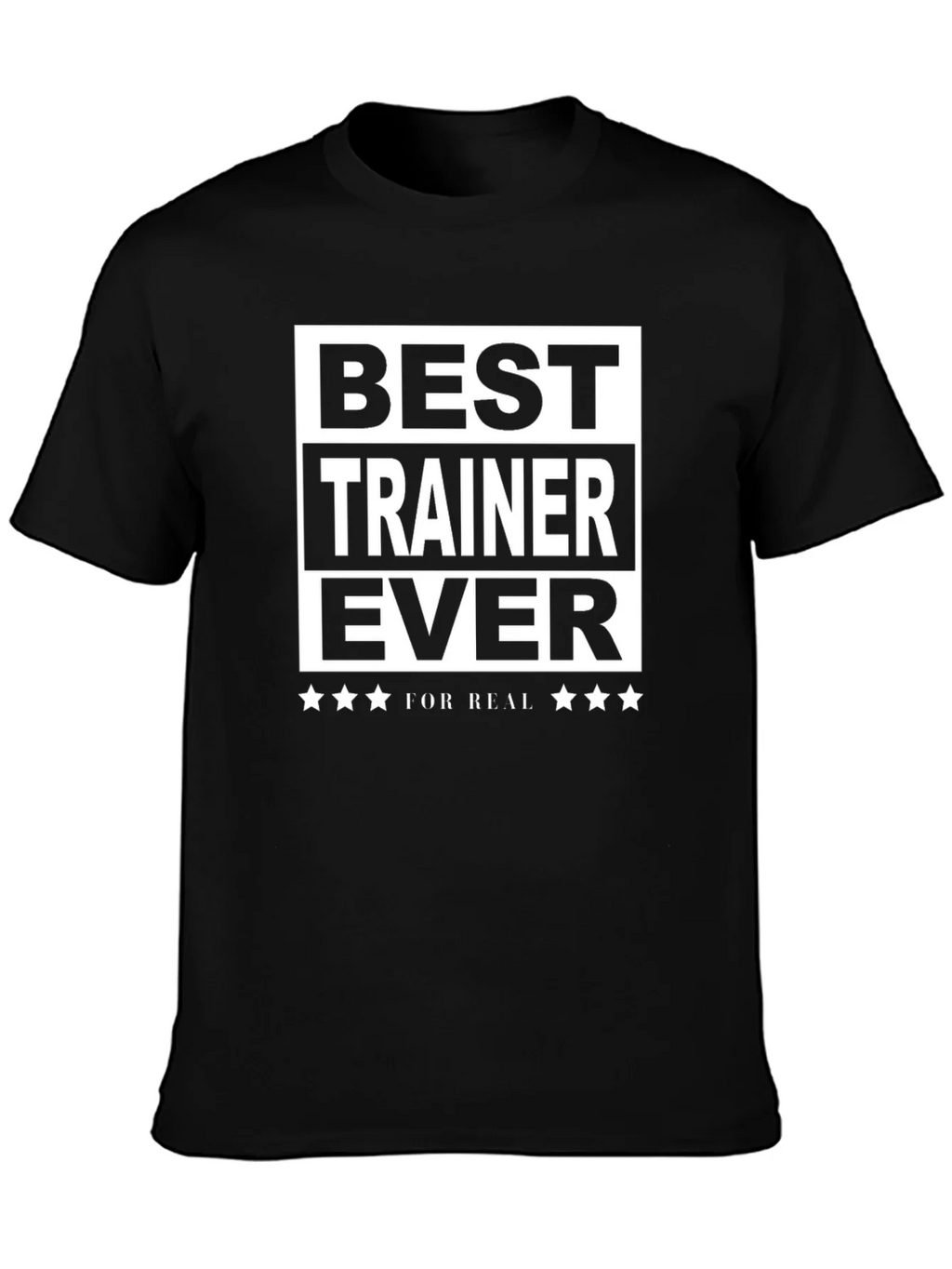Best Trainer Ever T-Shirt - Black Cotton Tee product image 3