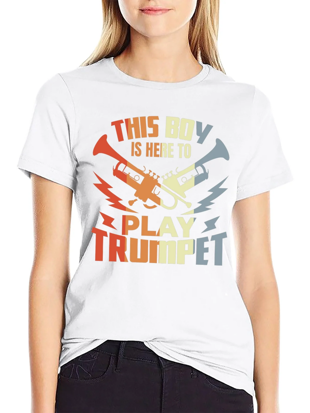 This Boy Plays Trumpet T-Shirt - Retro Music Tee product image 4