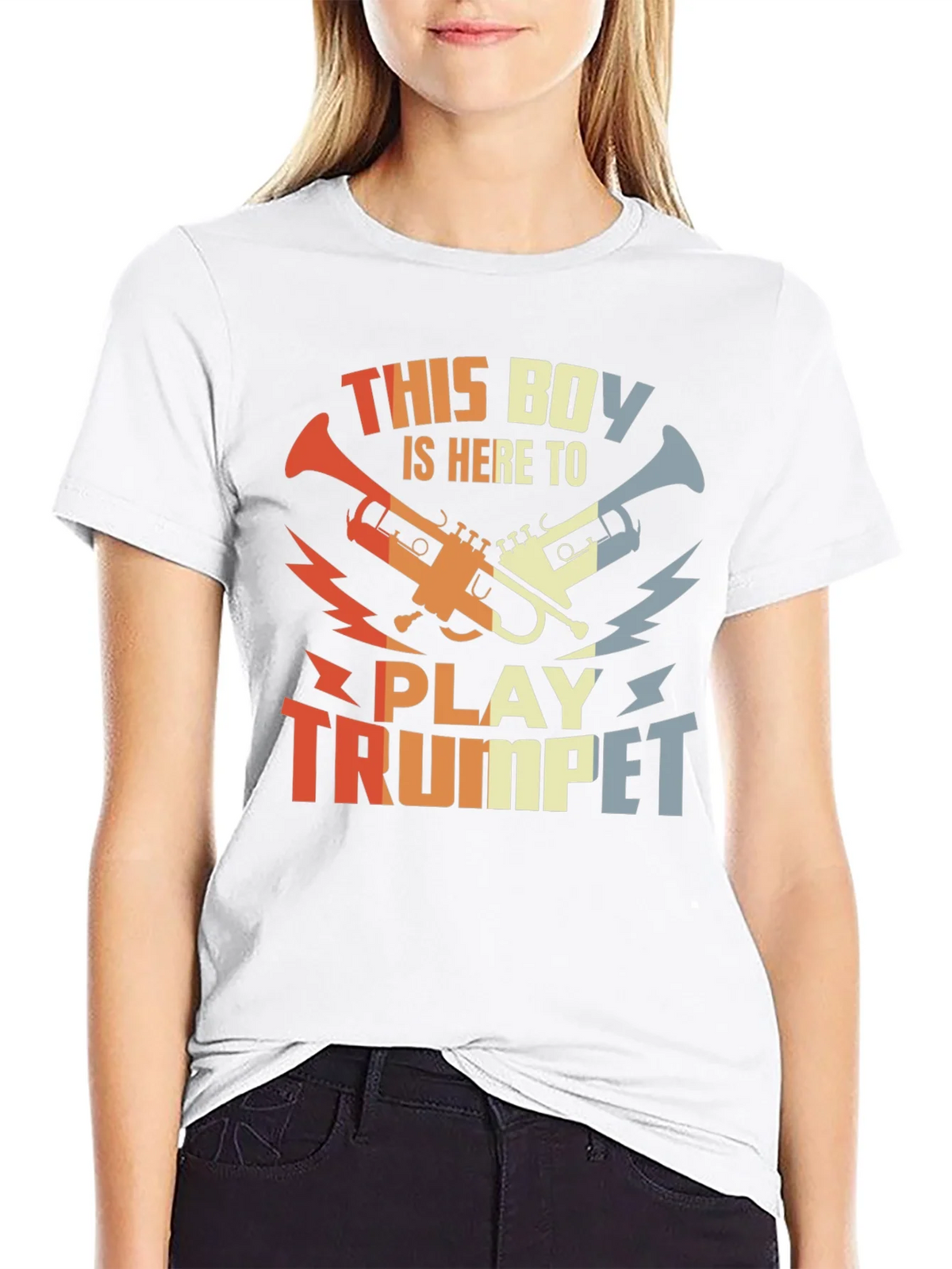 This Boy Plays Trumpet T-Shirt - Retro Music Tee product image 4