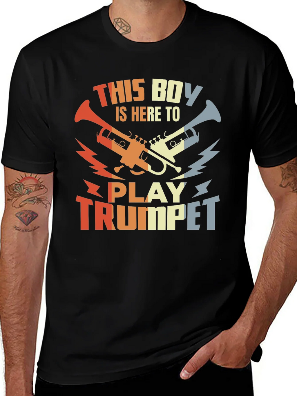 This Boy Plays Trumpet T-Shirt - Retro Music Tee product image 1
