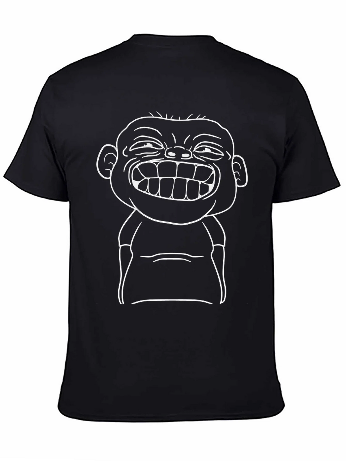 Funny Cartoon Graphic Print Black T-Shirt product image 4