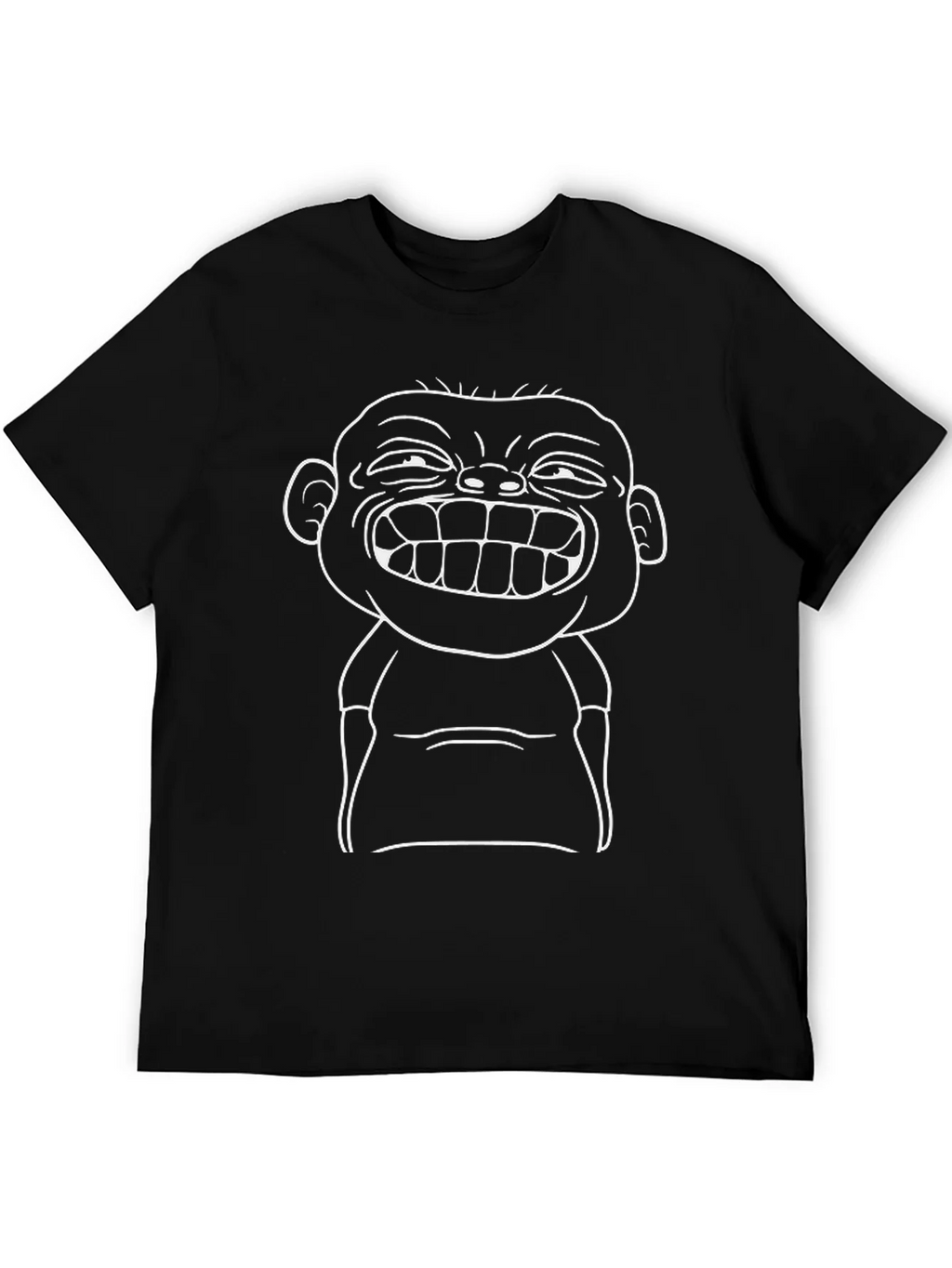 Funny Cartoon Graphic Print Black T-Shirt product image 5