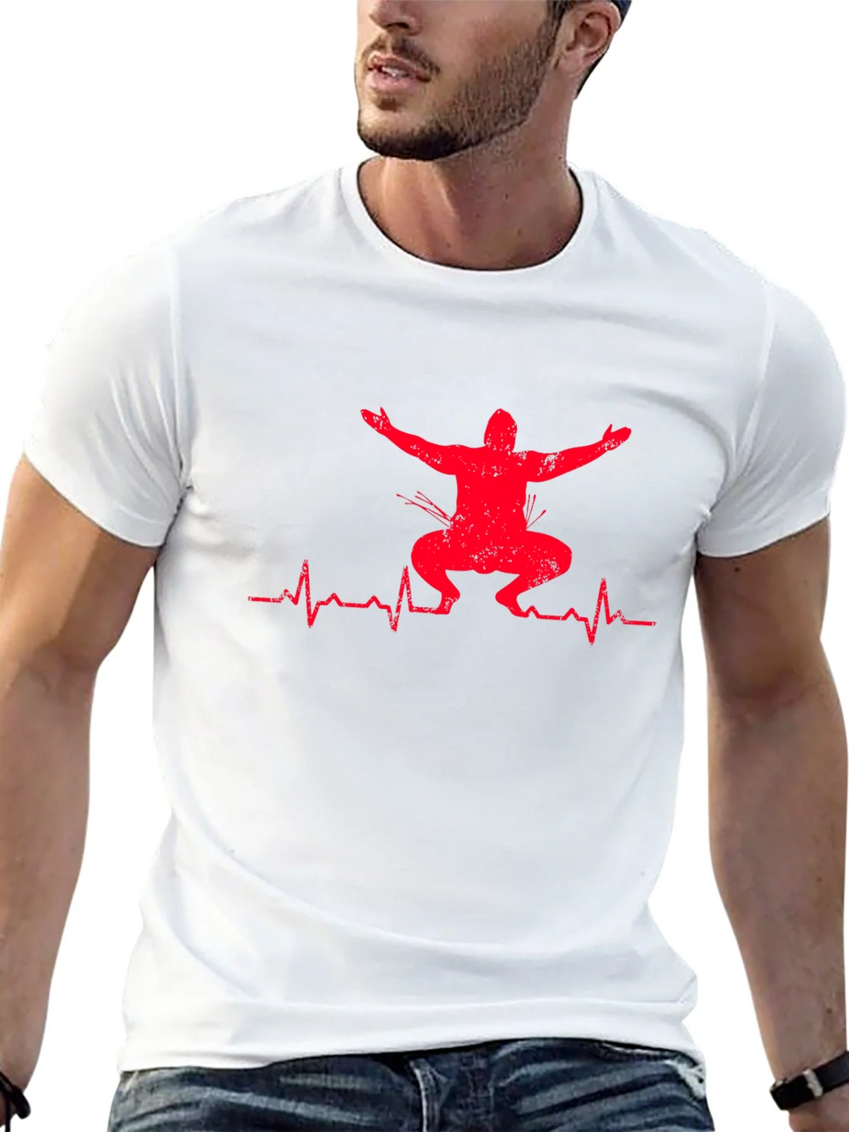 Squat Heartbeat Graphic T-Shirt - Fitness Apparel product image 12