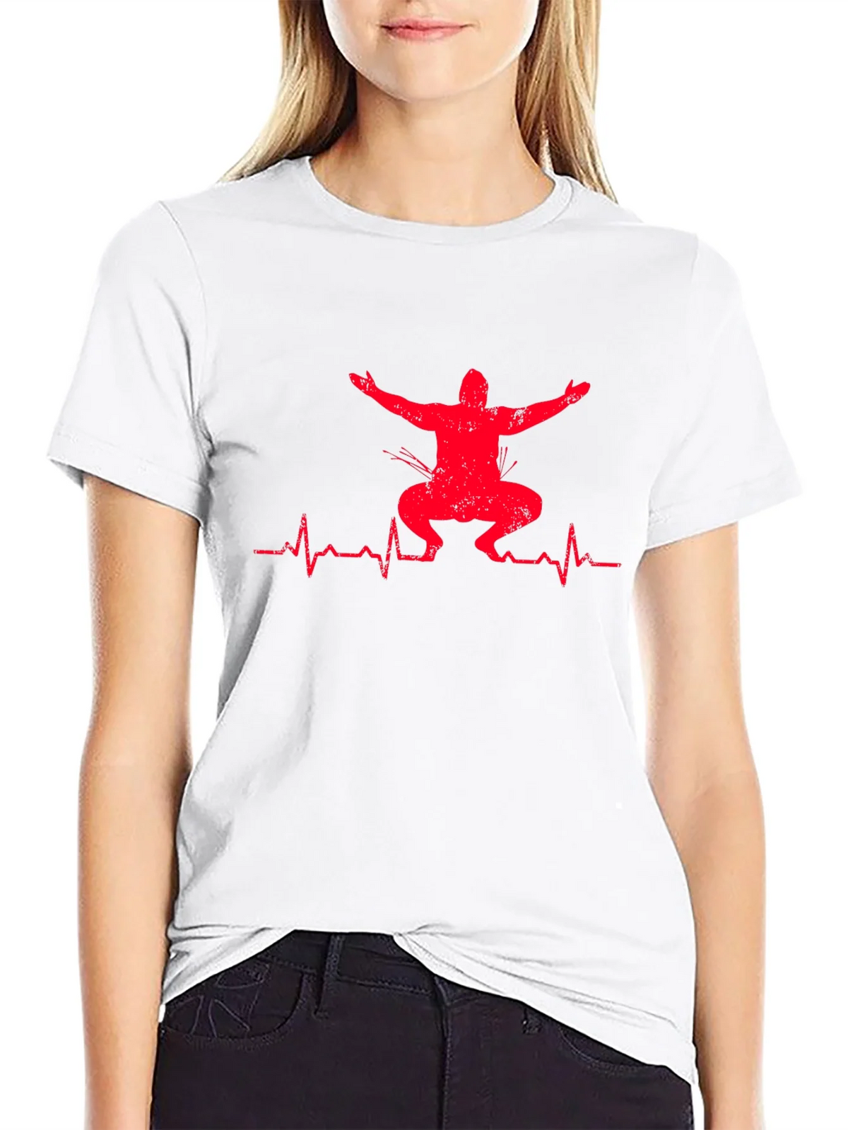 Squat Heartbeat Graphic T-Shirt - Fitness Apparel product image 8