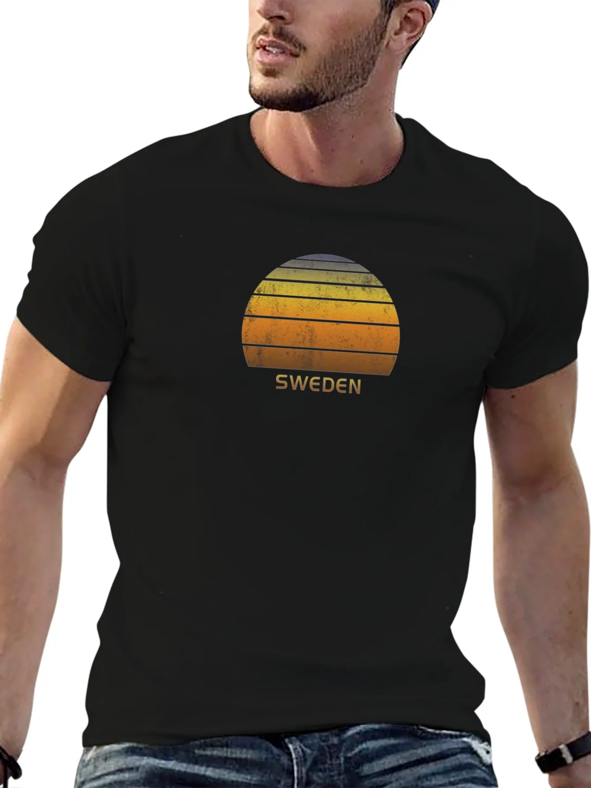Sweden Sunset Graphic Tee - Retro Style product image 6