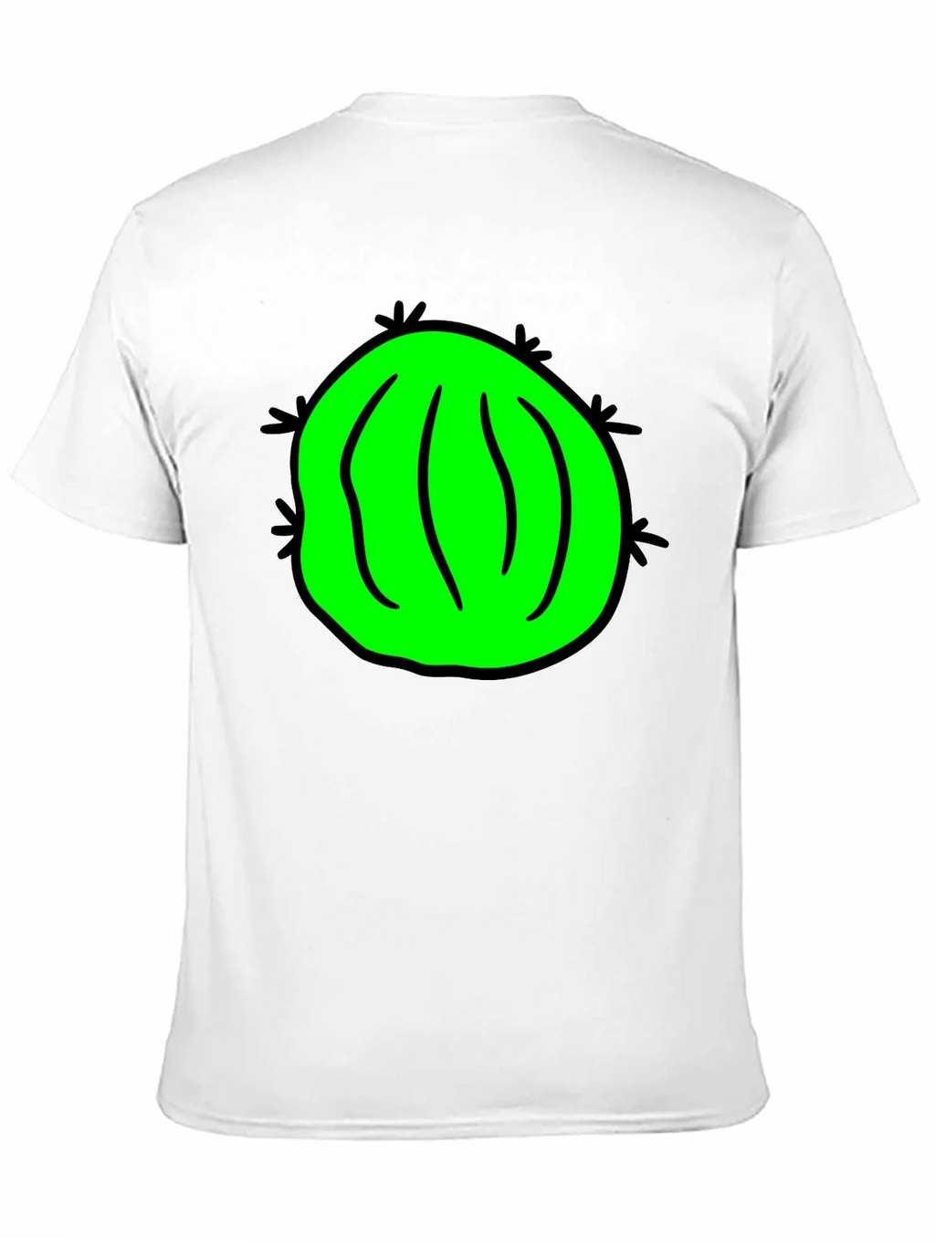 Novelty Green Cactus Graphic Black T-Shirt product image 10
