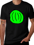 Novelty Green Cactus Graphic Black T-Shirt product image 1