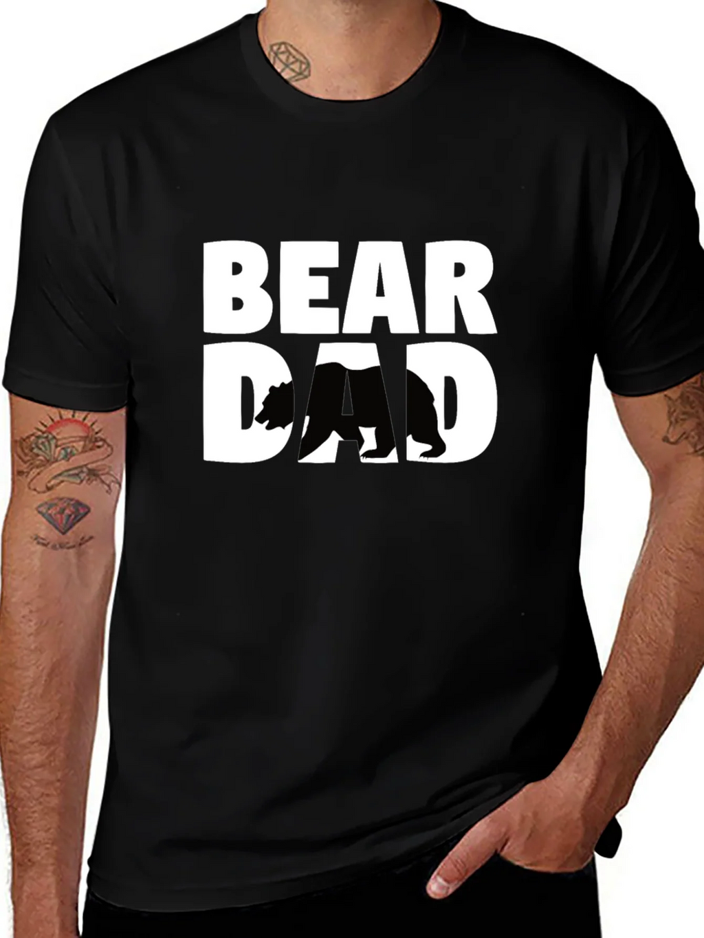 Bear Dad Graphic T-Shirt - Fathers Day Gift product image 1