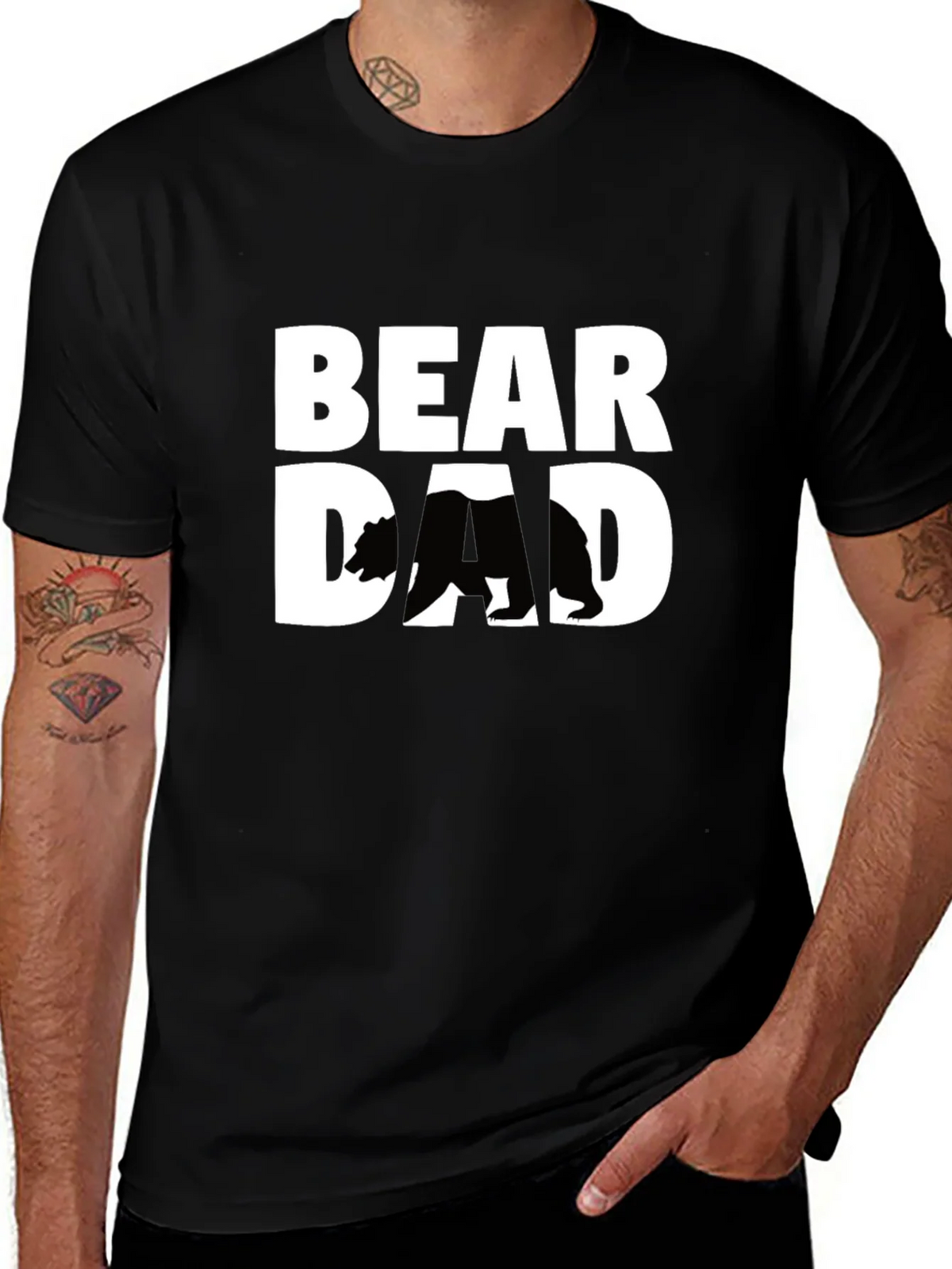 Bear Dad Graphic T-Shirt - Fathers Day Gift product image 1