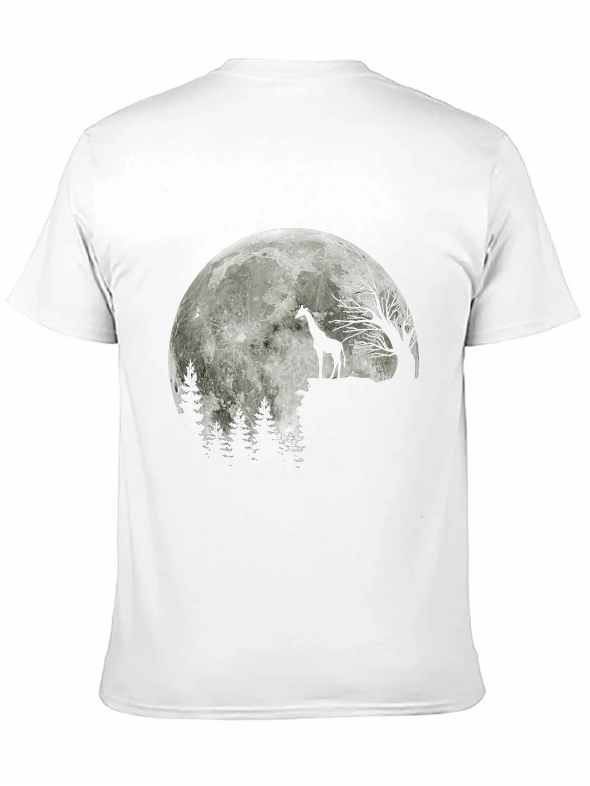 Giraffe Moon T-Shirt - Black Graphic Tee product image 10