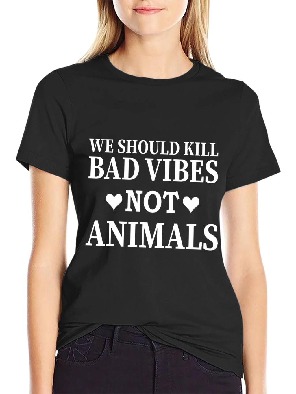 Kill Bad Vibes Black Graphic Tee product image 2