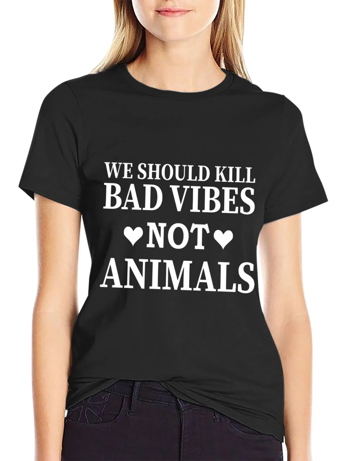 Kill Bad Vibes Black Graphic Tee product image 2