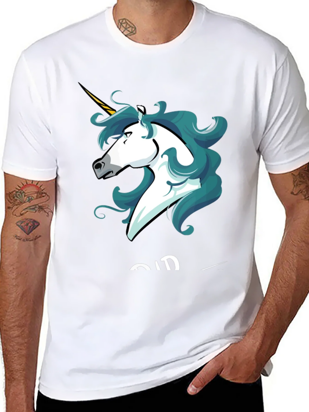 Unicorn Graphic Tee - Stylish Mens Black T-Shirt product image 7
