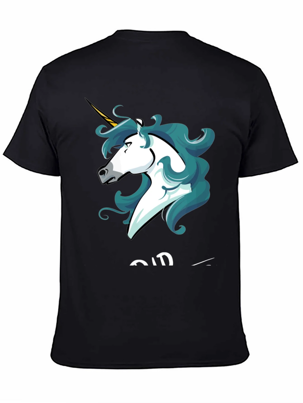 Unicorn Graphic Tee - Stylish Mens Black T-Shirt product image 4