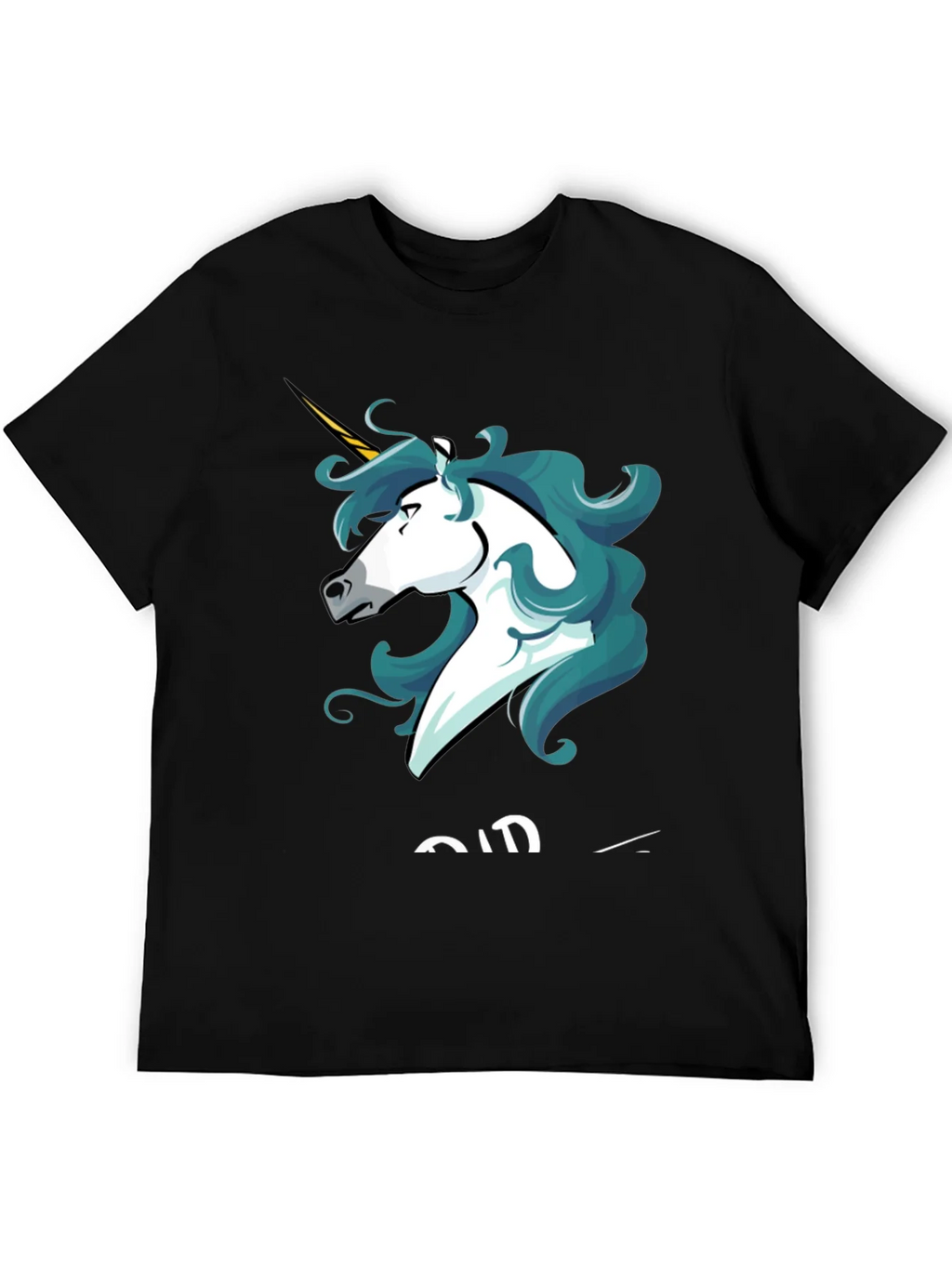 Unicorn Graphic Tee - Stylish Mens Black T-Shirt product image 5