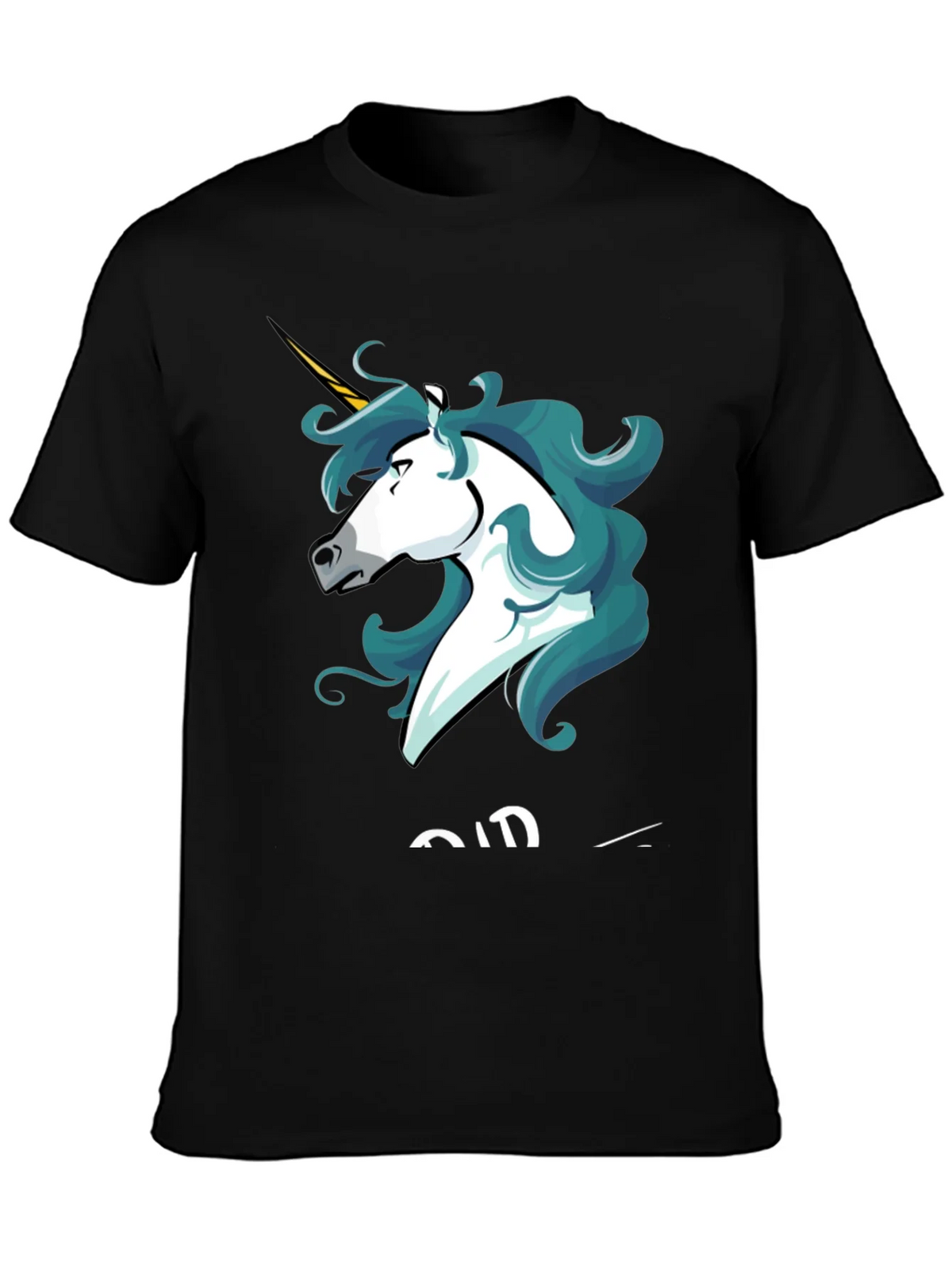 Unicorn Graphic Tee - Stylish Mens Black T-Shirt product image 3
