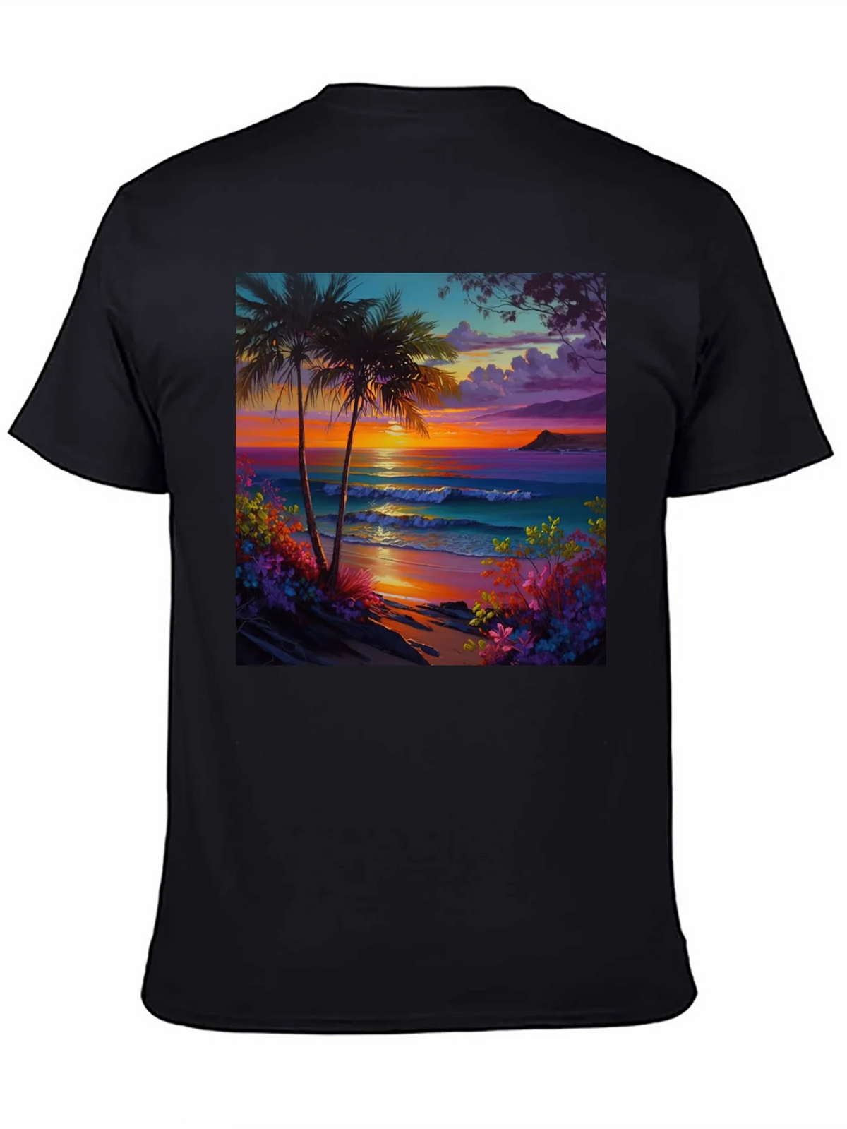 Tropical Beach Sunset Graphic Tee product image 4