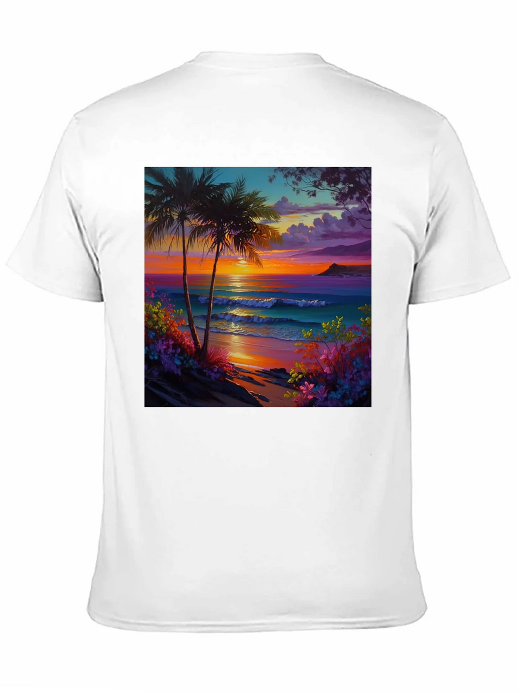 Tropical Beach Sunset Graphic Tee product image 10