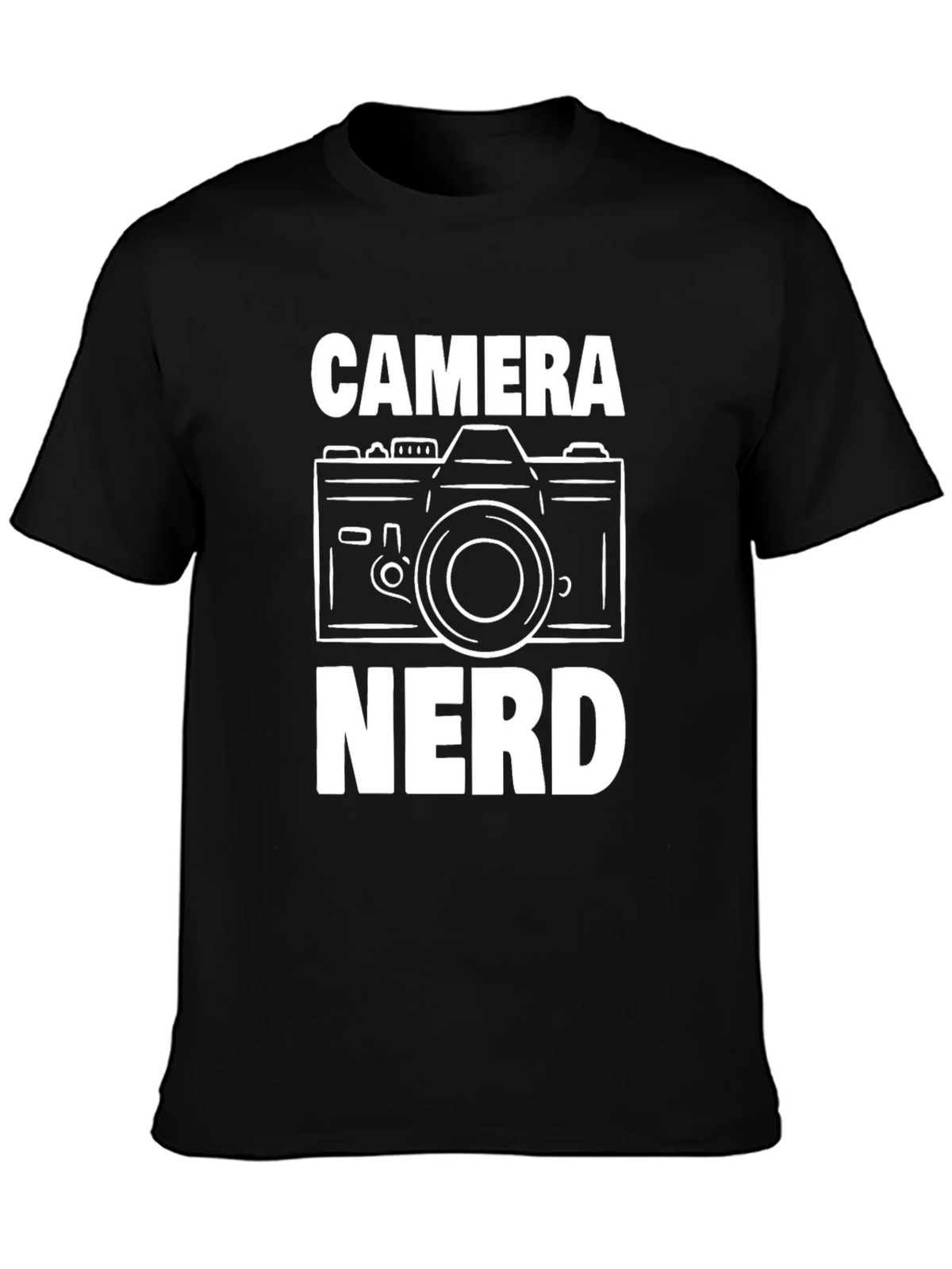 Camera Nerd Graphic T-Shirt - Black Cotton Tee product image 3
