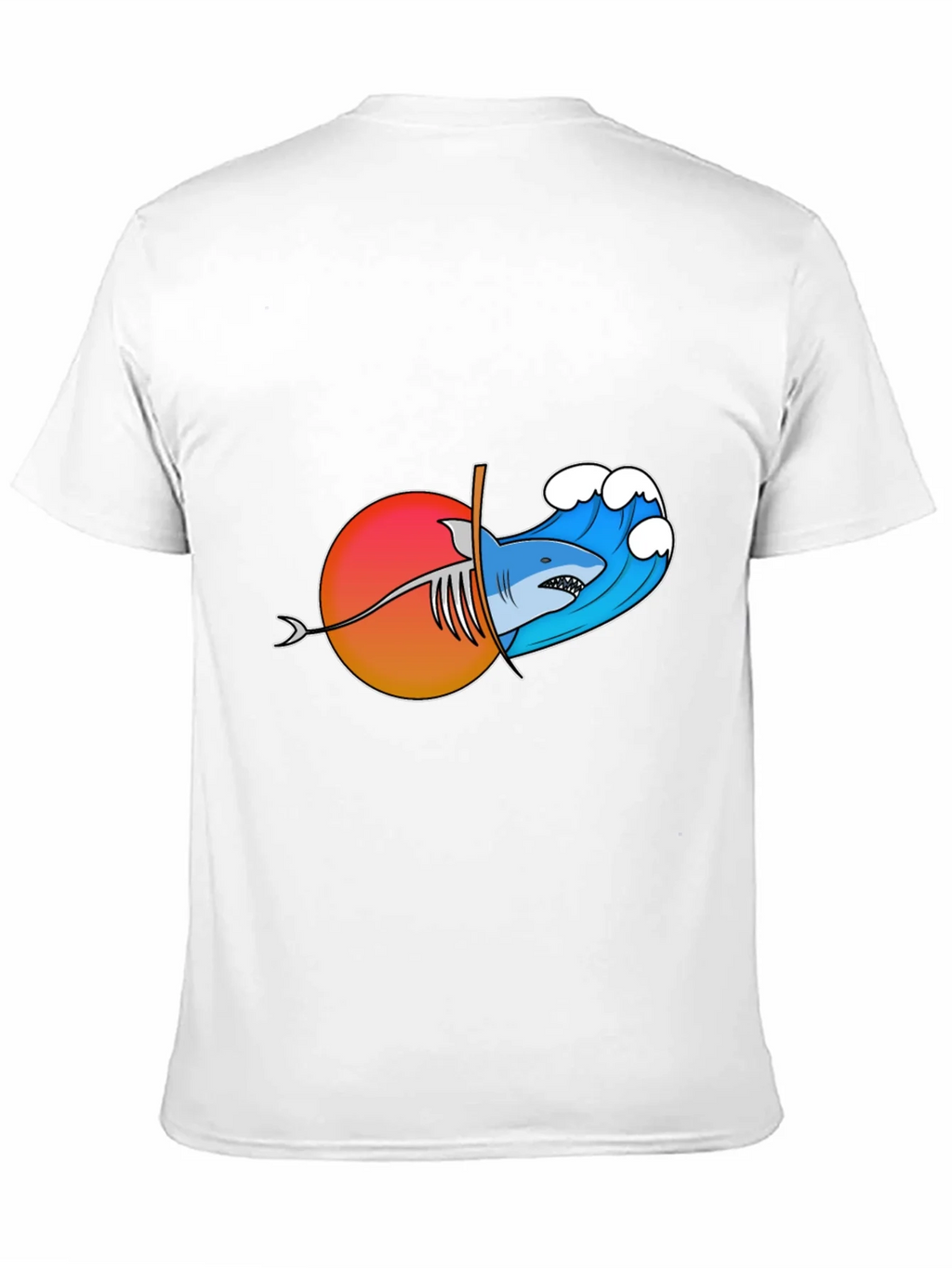 Shark Wave Sunset Graphic Tee product image 10