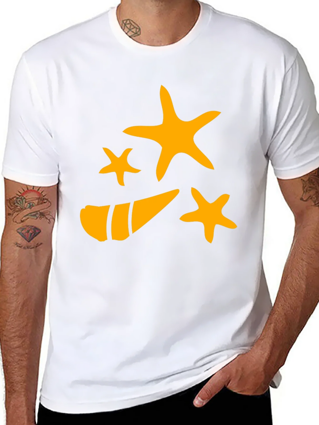 Starfish and Shell Graphic Tee - Black product image 7