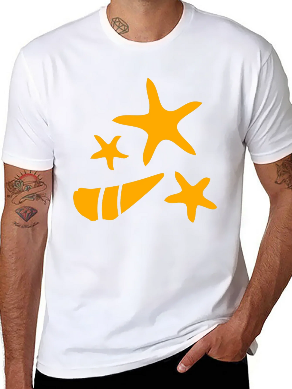 Starfish and Shell Graphic Tee - Black product image 7