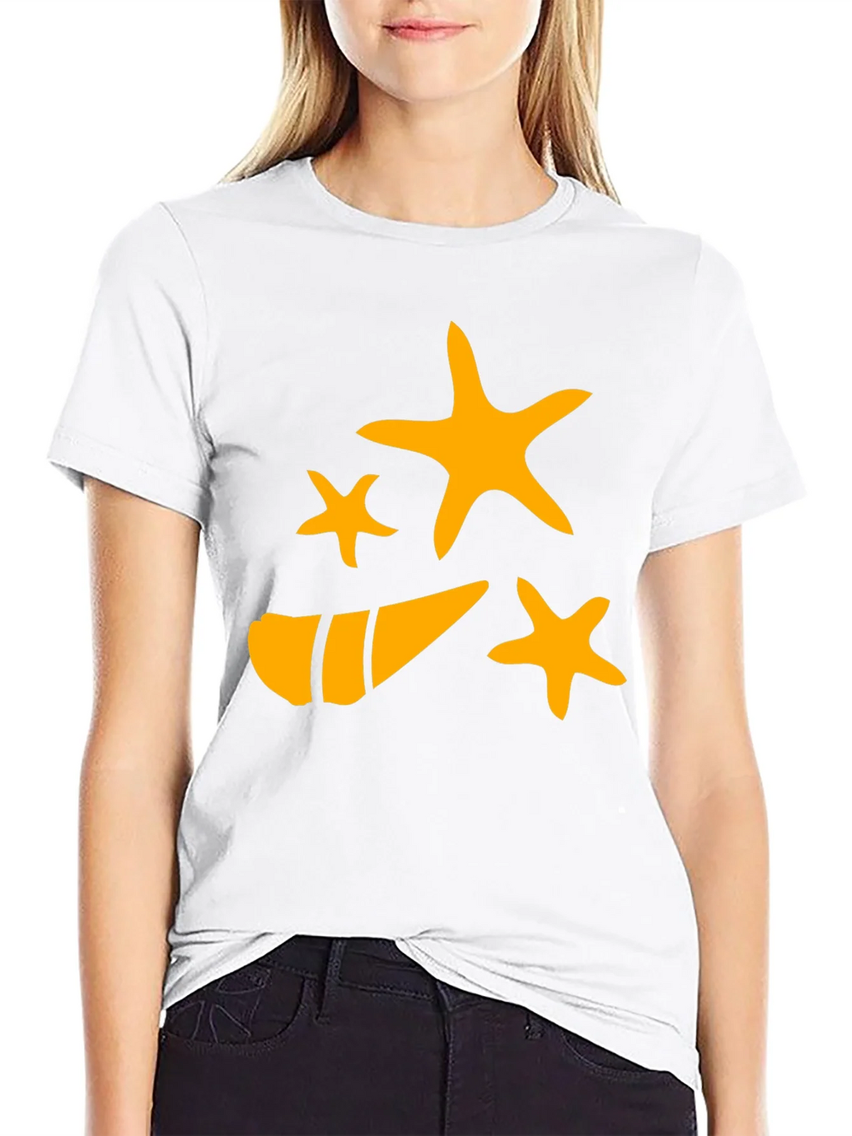 Starfish and Shell Graphic Tee - Black product image 8