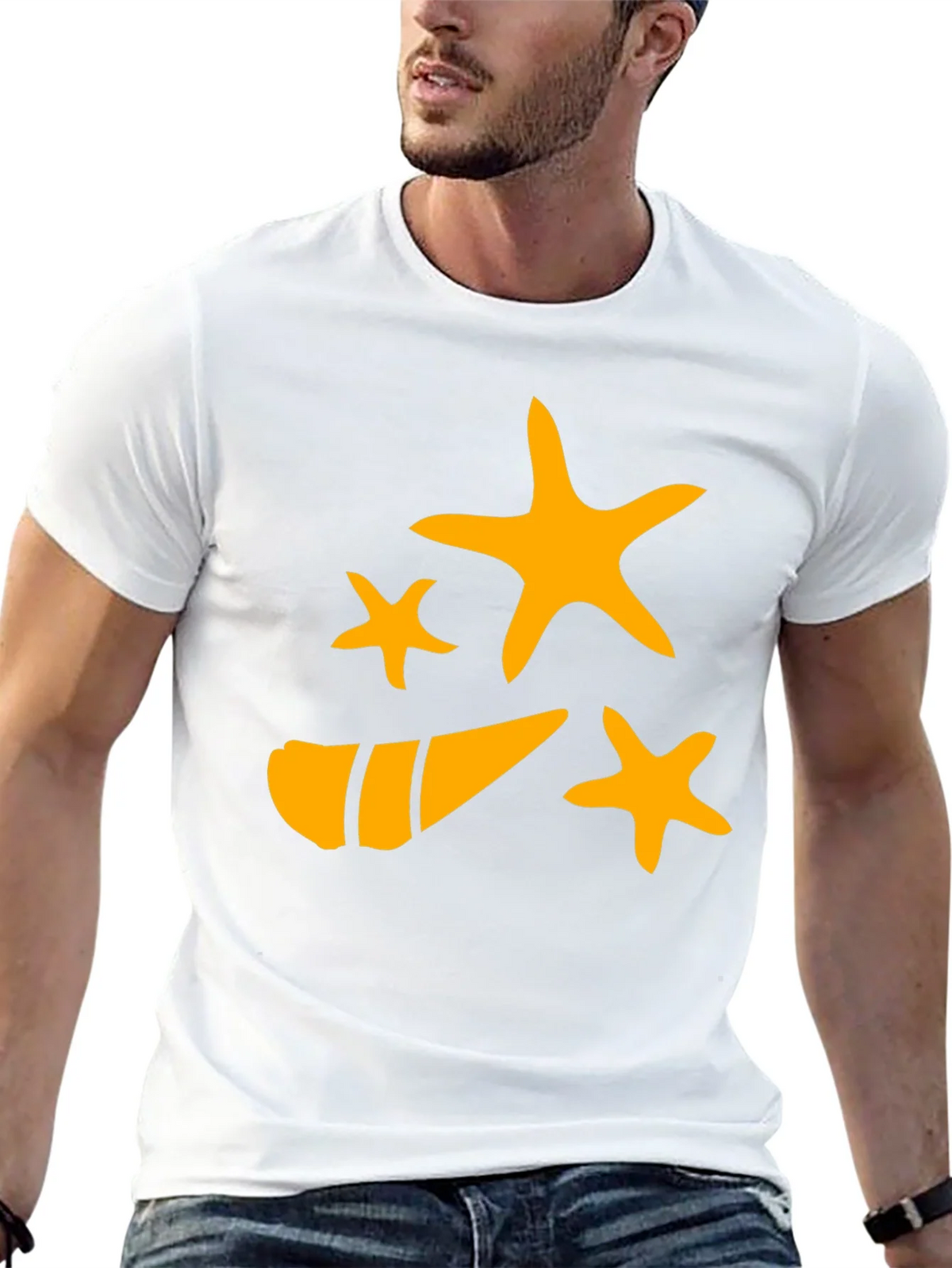 Starfish and Shell Graphic Tee - Black product image 12
