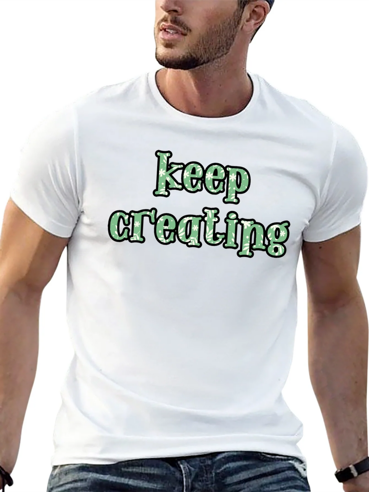 Keep Creating Black Graphic Tee product image 9