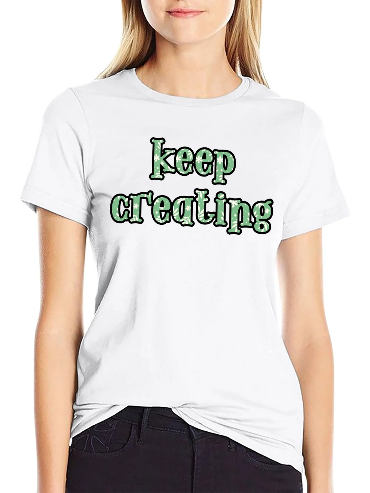 Keep Creating Black Graphic Tee product image 6