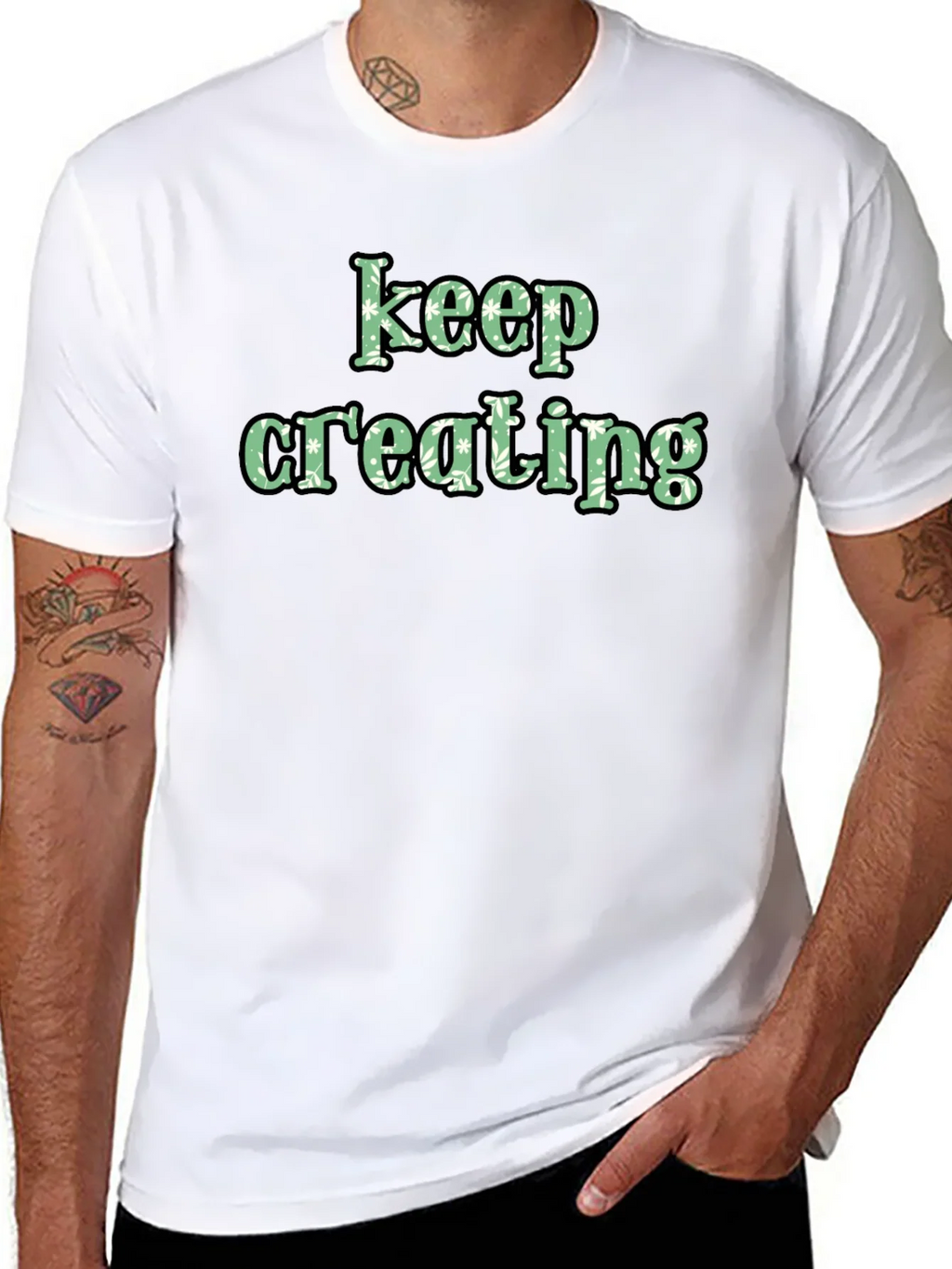Keep Creating Black Graphic Tee product image 5