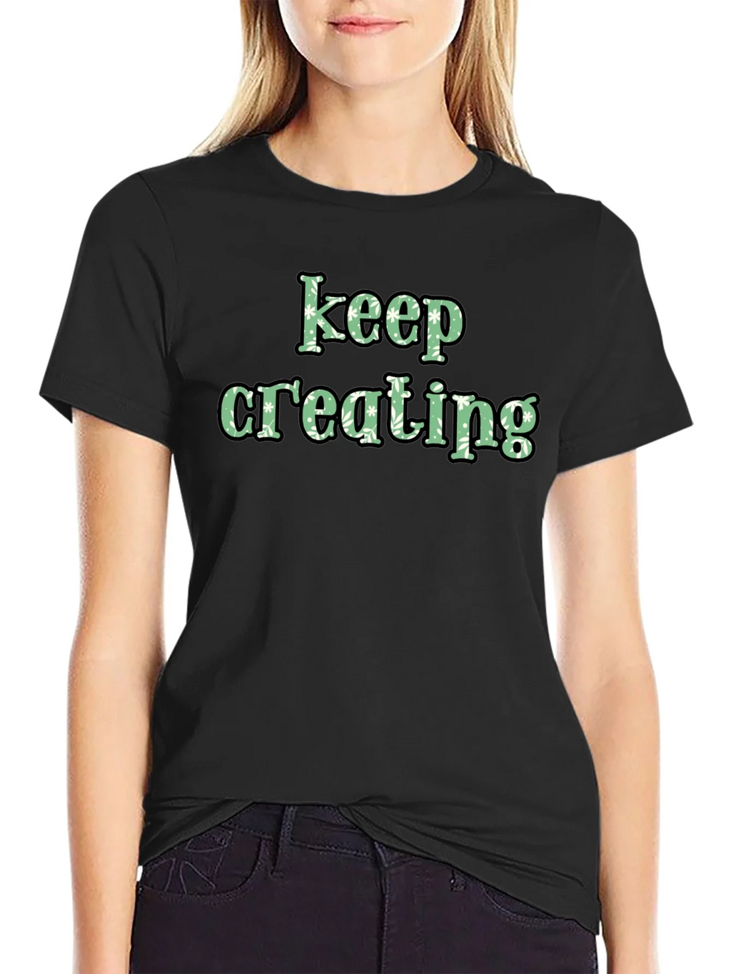 Keep Creating Black Graphic Tee product image 2