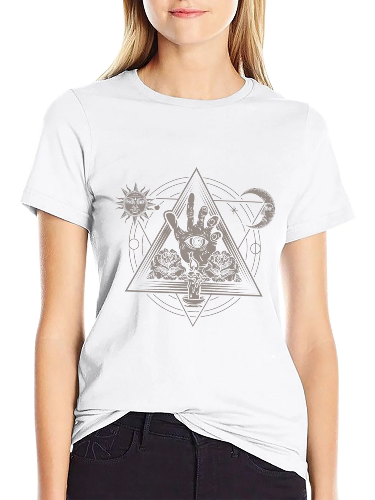 Mystic Eye Hand Triangle Graphic Tee product image 6
