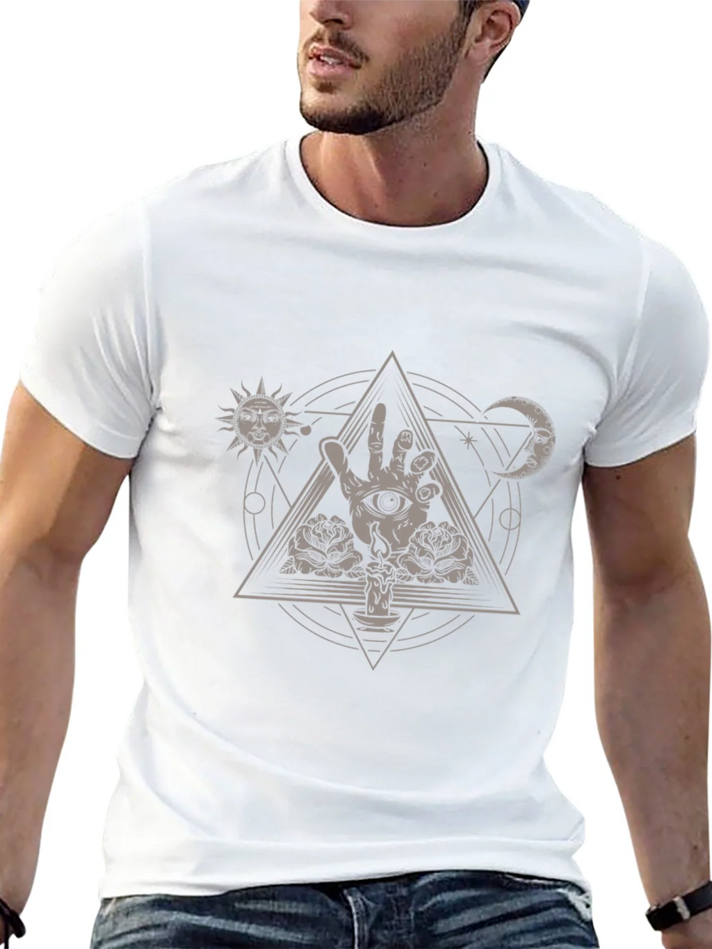Mystic Eye Hand Triangle Graphic Tee product image 10