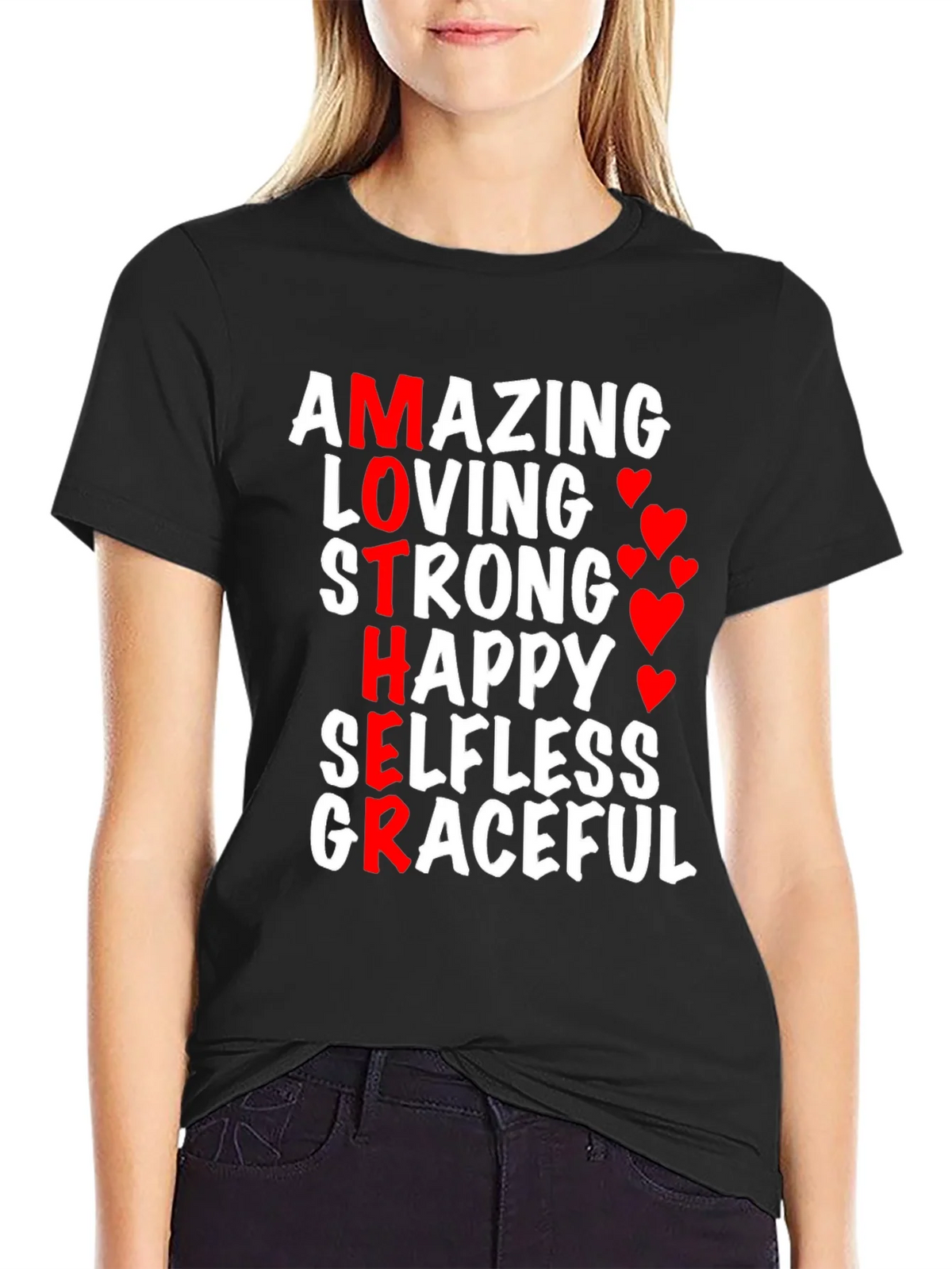 Amazing Mother Graphic T-Shirt - Black product image 2