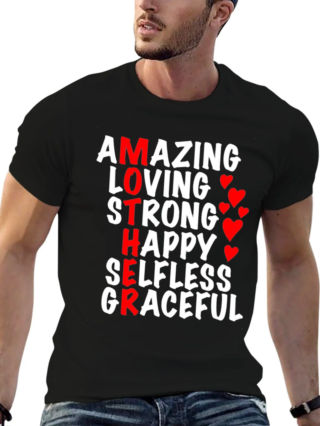 Amazing Mother Graphic T-Shirt - Black product image 6