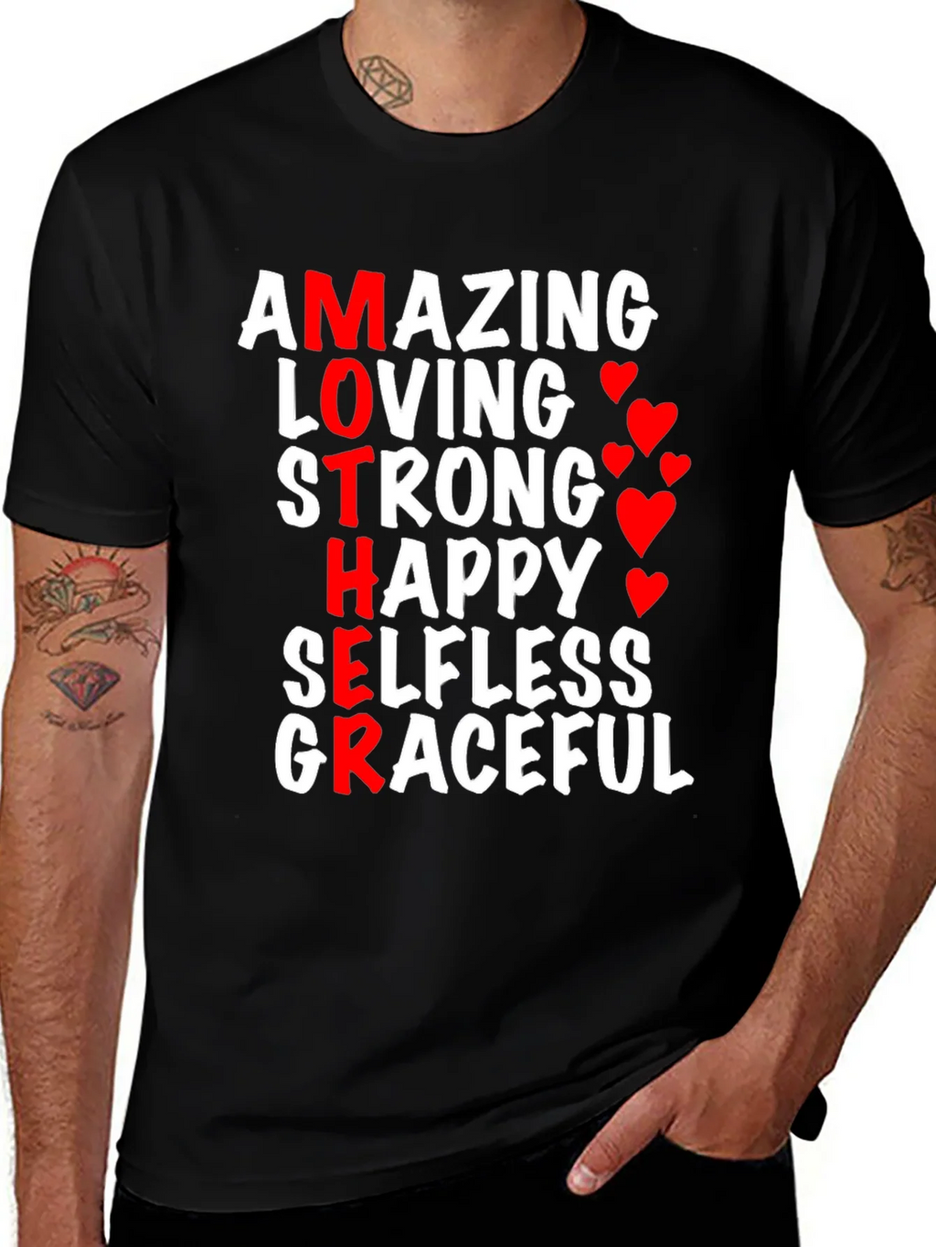 Amazing Mother Graphic T-Shirt - Black product image 1