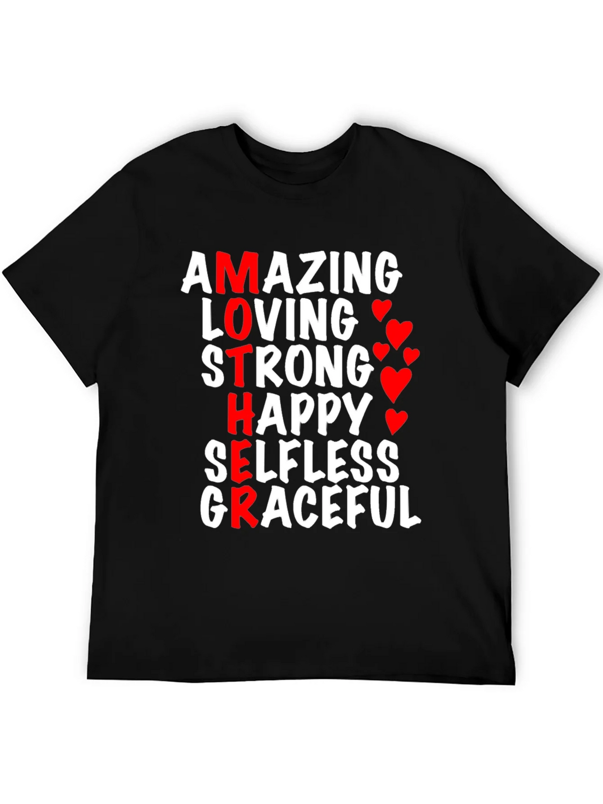 Amazing Mother Graphic T-Shirt - Black product image 5