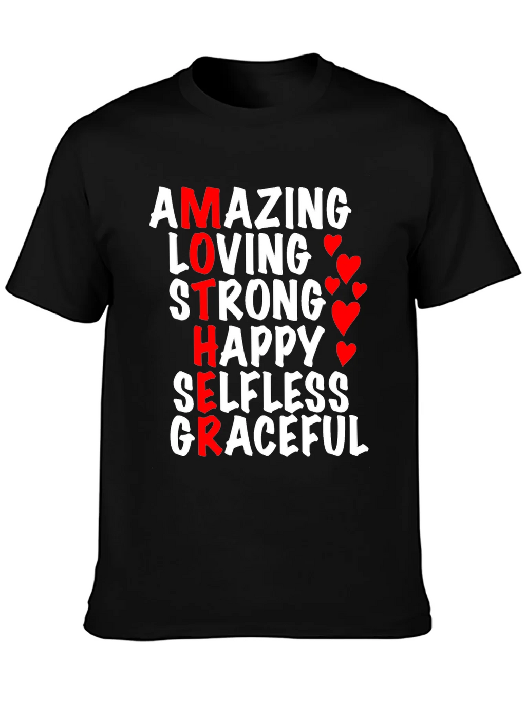 Amazing Mother Graphic T-Shirt - Black product image 3