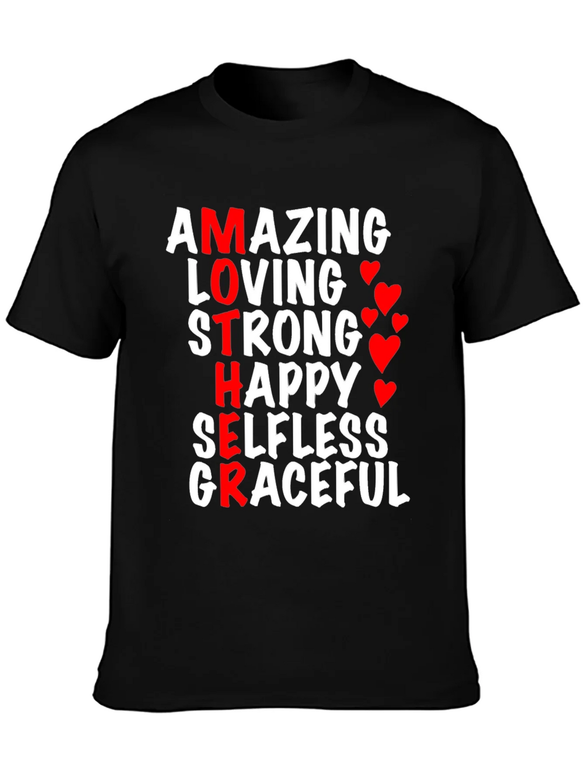 Amazing Mother Graphic T-Shirt - Black product image 3