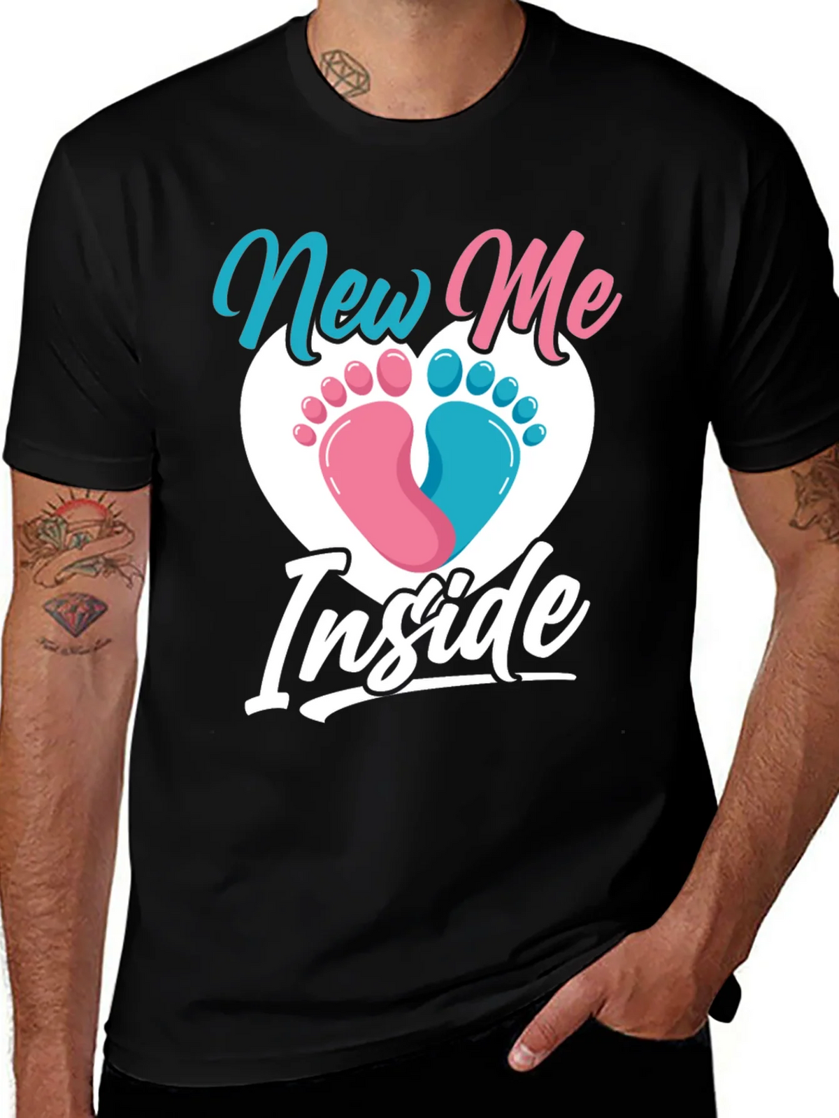 New Me Inside Gender Reveal T-Shirt product image 1