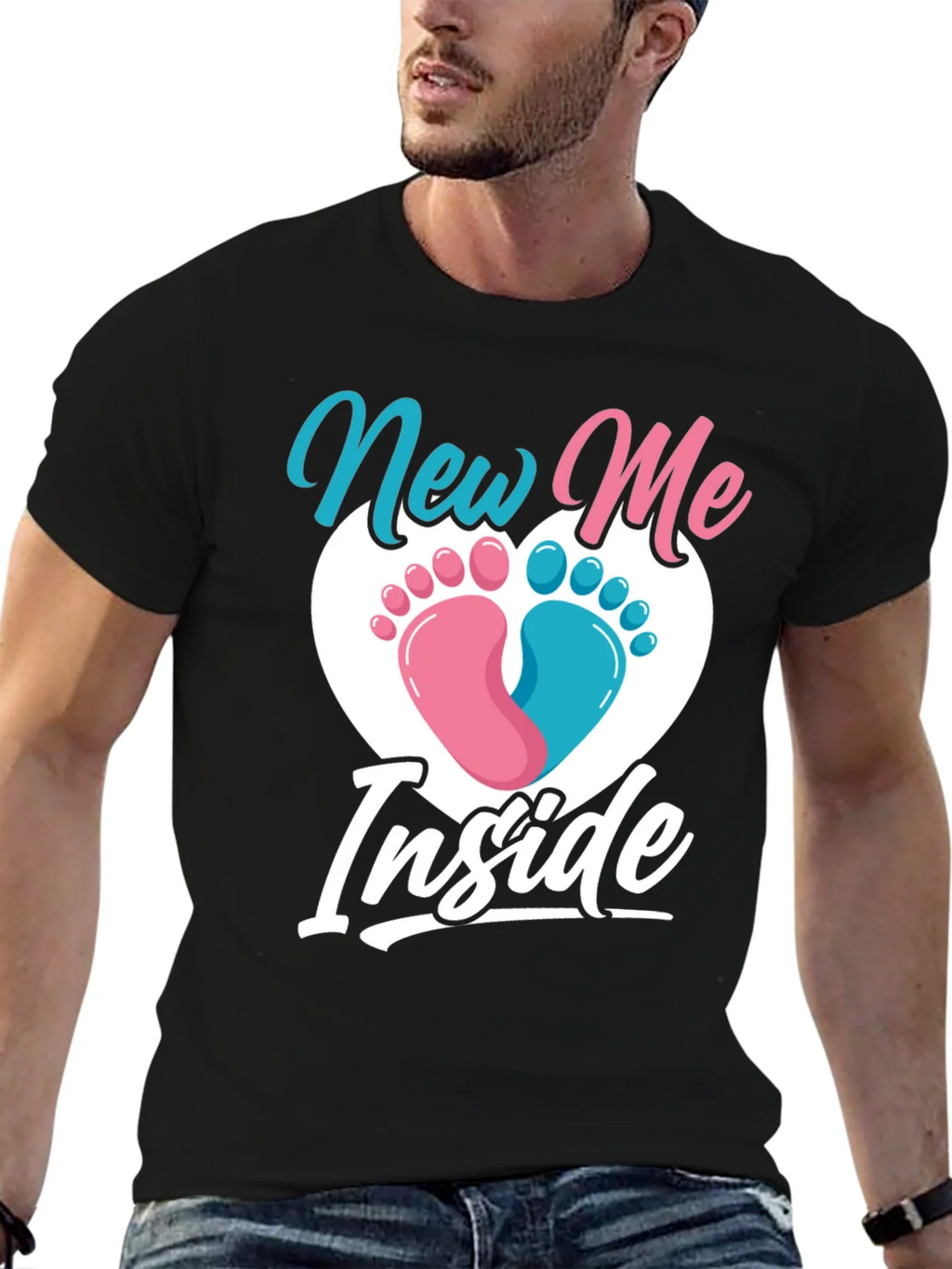 New Me Inside Gender Reveal T-Shirt product image 6