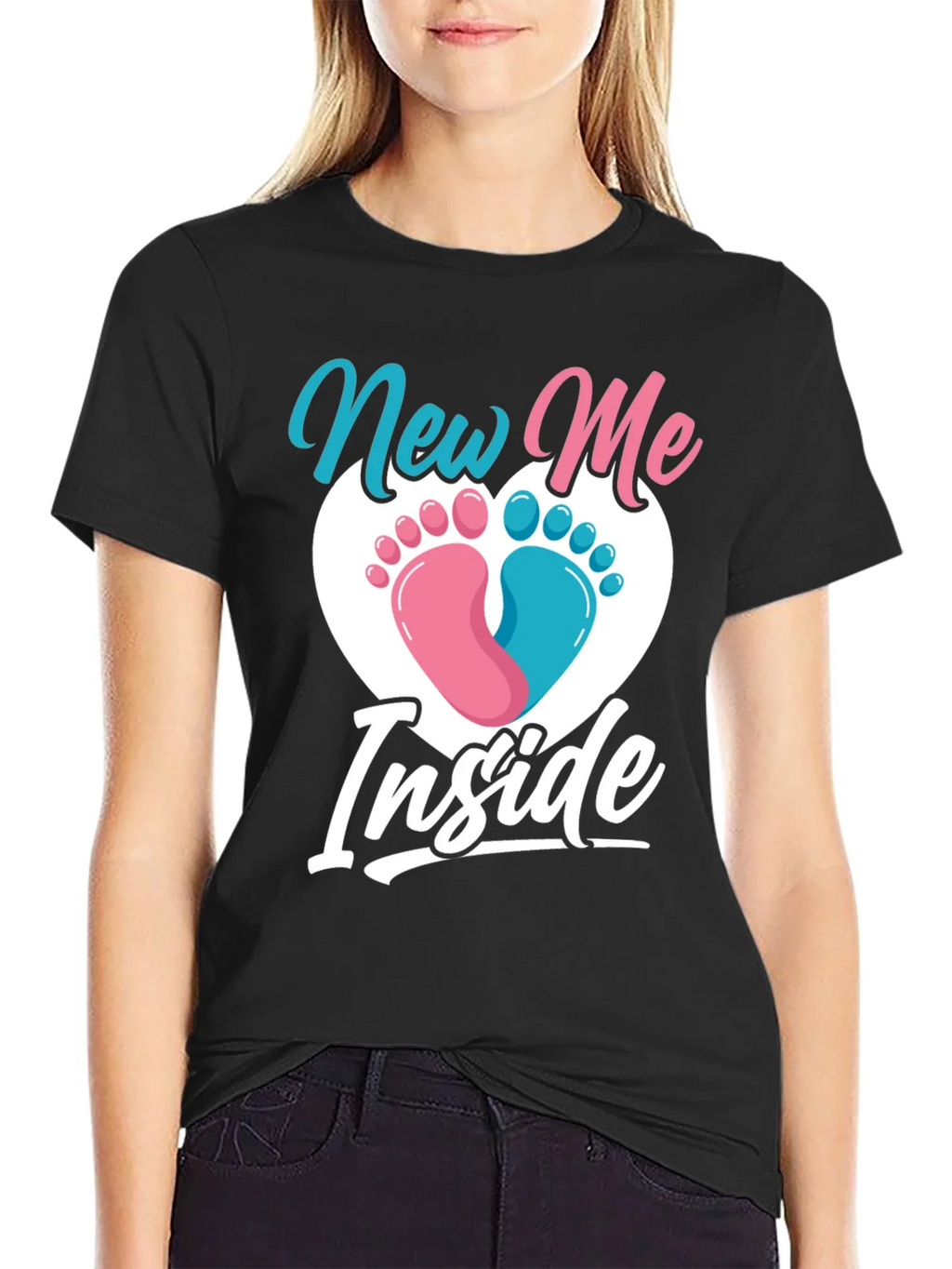 New Me Inside Gender Reveal T-Shirt product image 2