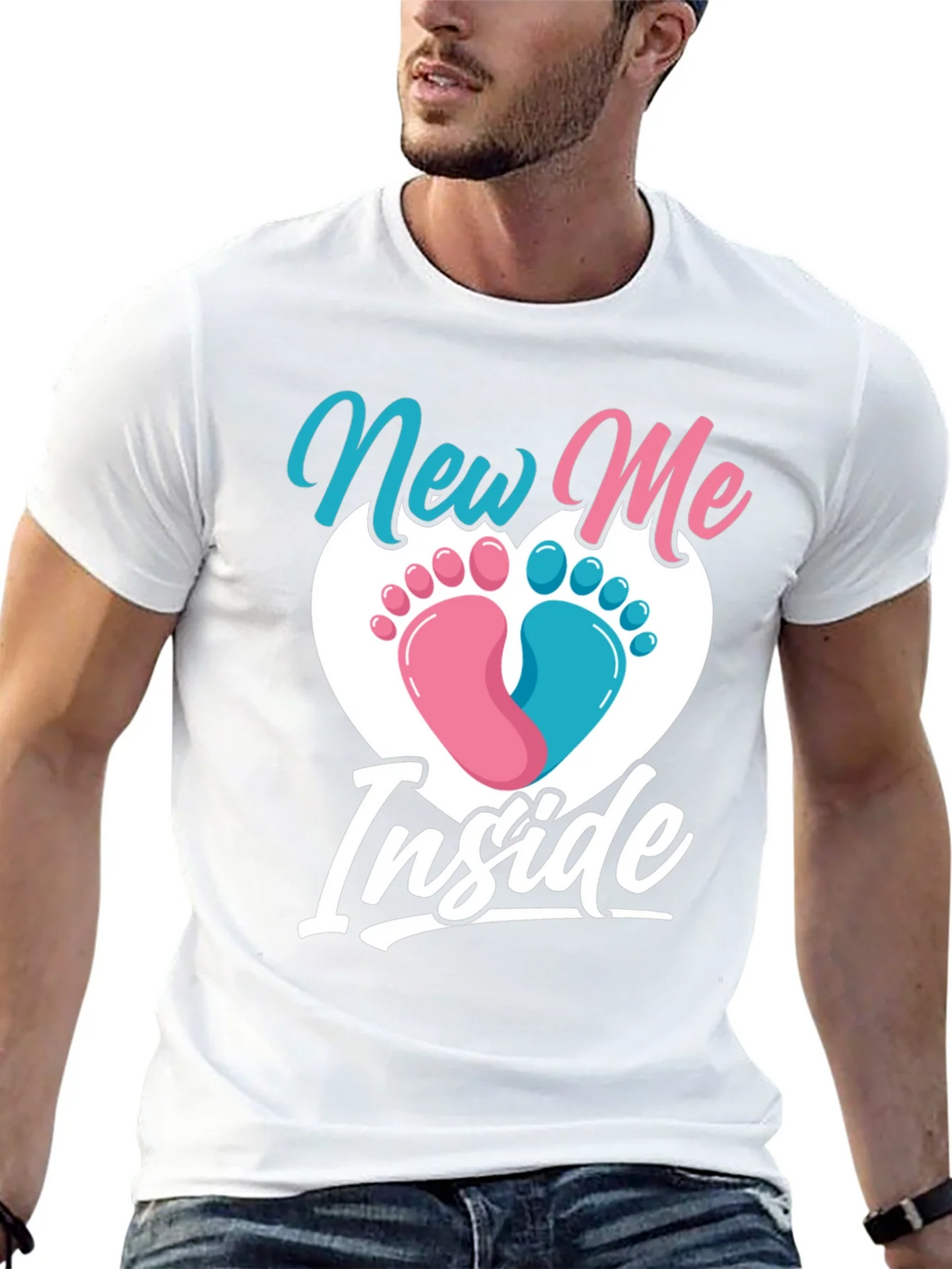 New Me Inside Gender Reveal T-Shirt product image 10