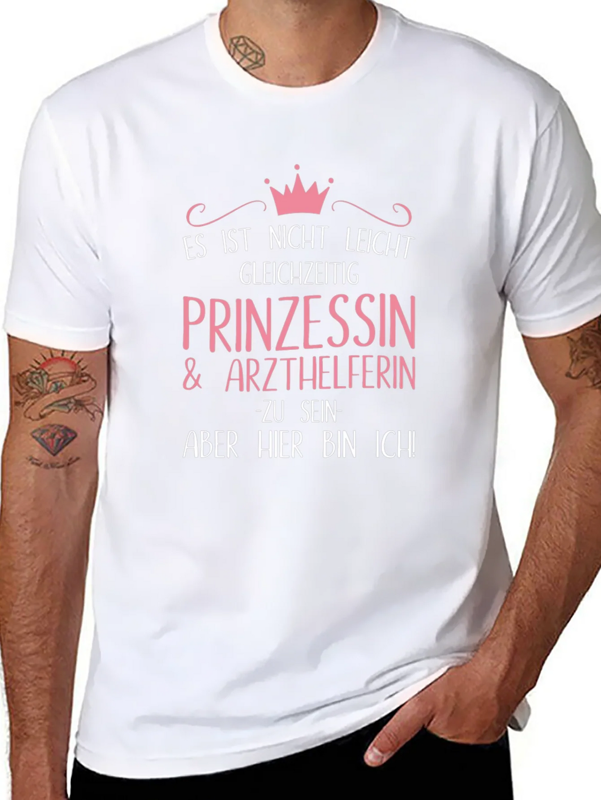 Princess & Medical Assistant T-Shirt - German Text product image 7